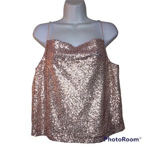 American Eagle Pink Sequence Cami Size S